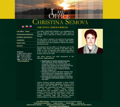 Law Office Semova - Web design and development